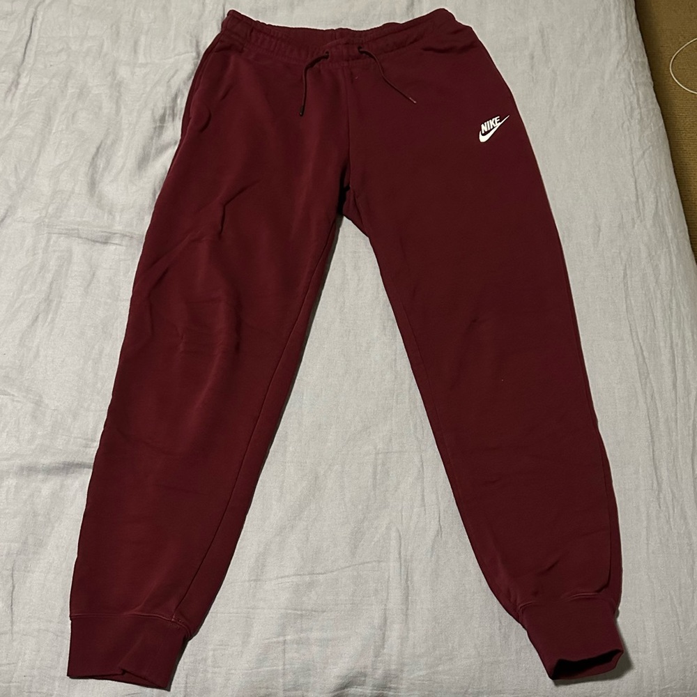 Nike maroon joggers - size small